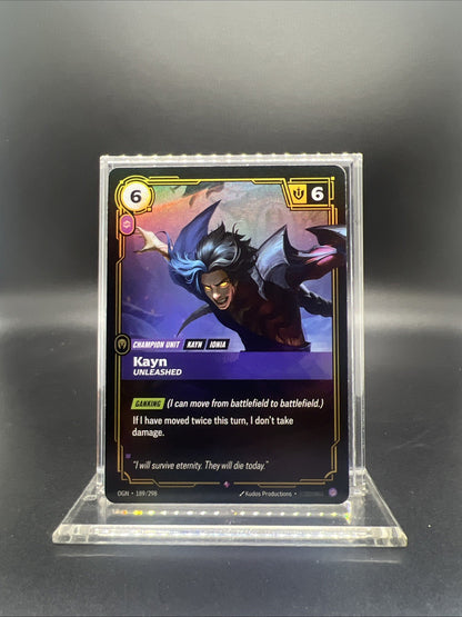 Riftbound Origins Kayn Unleashed Rare Foil 189/298 - NEAR MINT