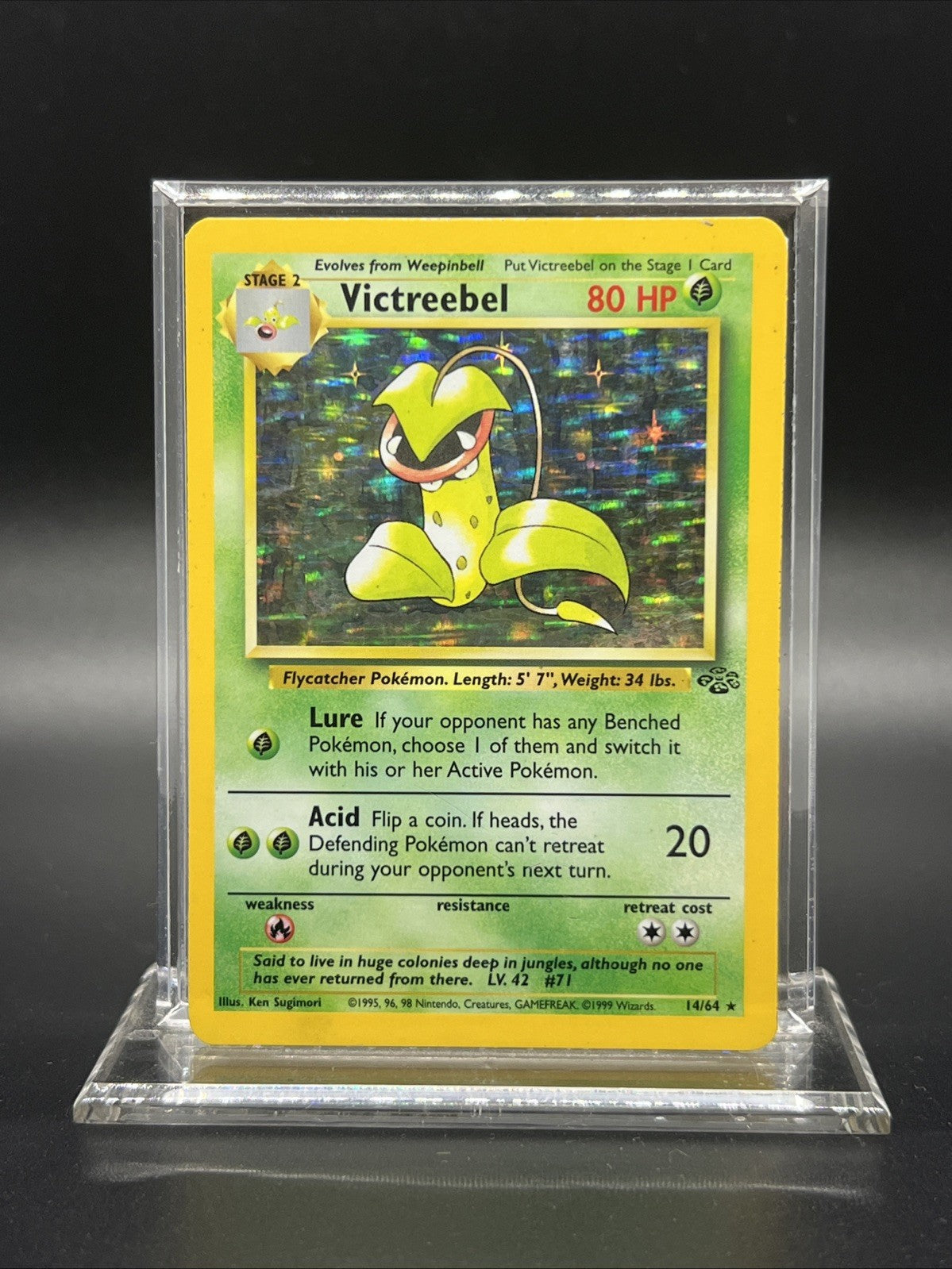 Victreebel 16/64 Jungle Holo HEAVY PLAY Pokemon