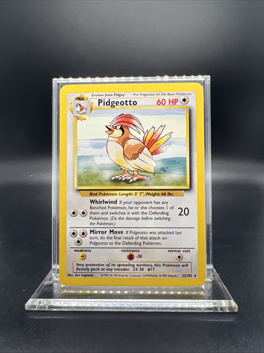 Pokemon Pidgeotto 022/102 Base Set Rare - MOD PLAY