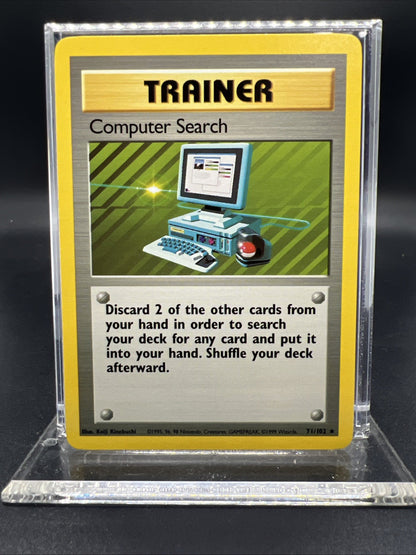 Pokemon Computer Search 071/102 Base Set Rare Non Holo - LIGHT PLAY