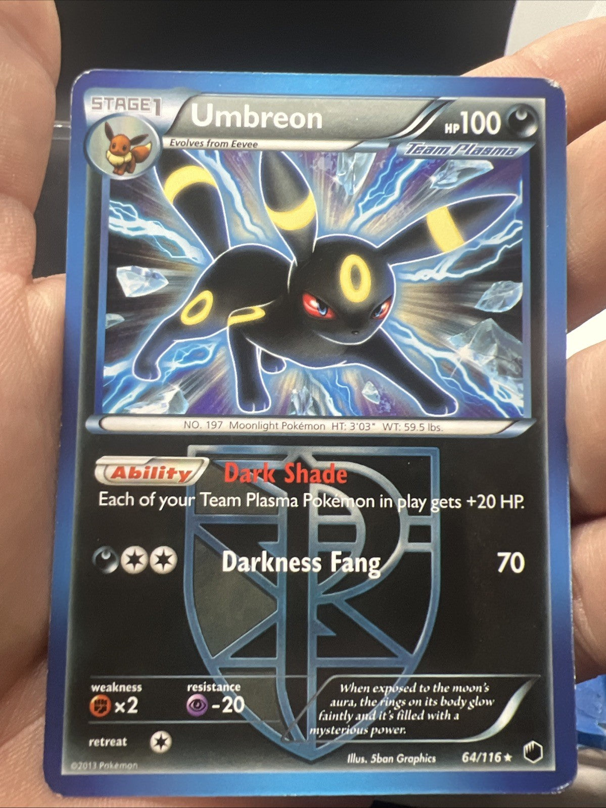 Pokemon Umbreon 64/116 Plasma Freeze Team Plasma Non-Holo - MOD PLAY