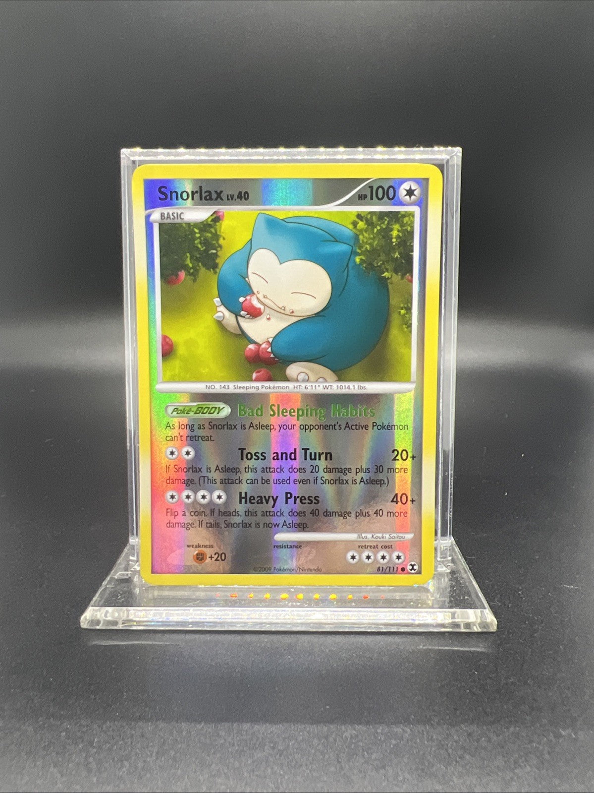 Pokemon Snorlax 81/111 Rising Rivals Reverse Holo - NEAR MINT