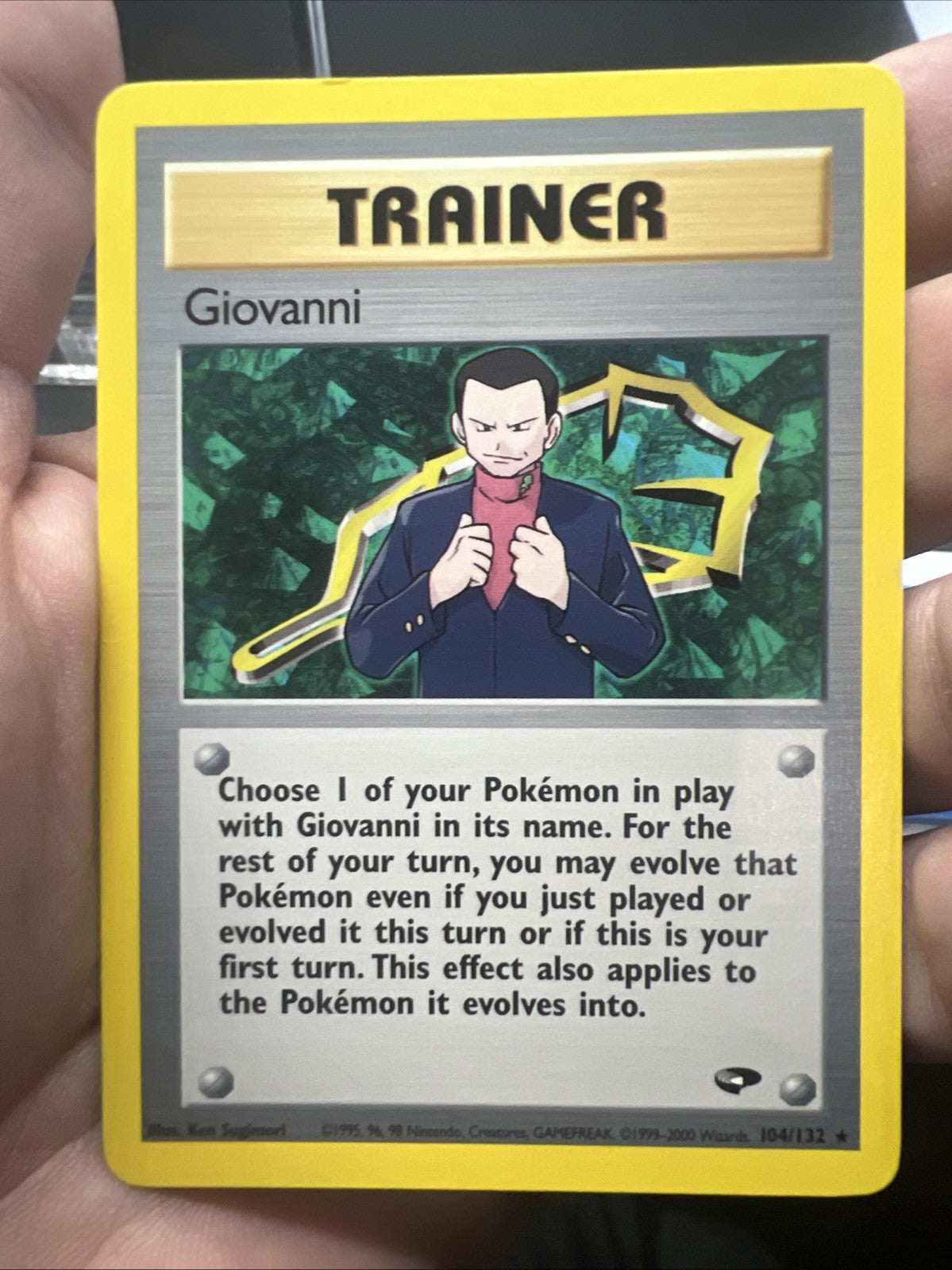 Pokemon Giovanni 104/132 Gym Challenge Rare - LIGHT PLAY