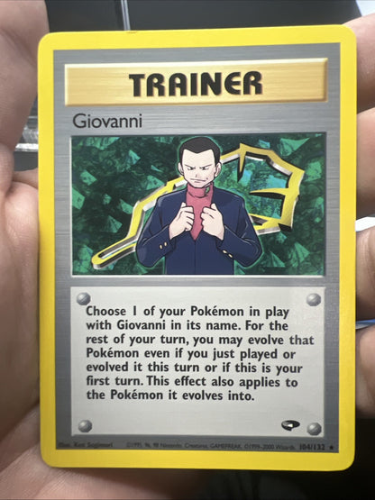 Pokemon Giovanni 104/132 Gym Challenge Rare - LIGHT PLAY