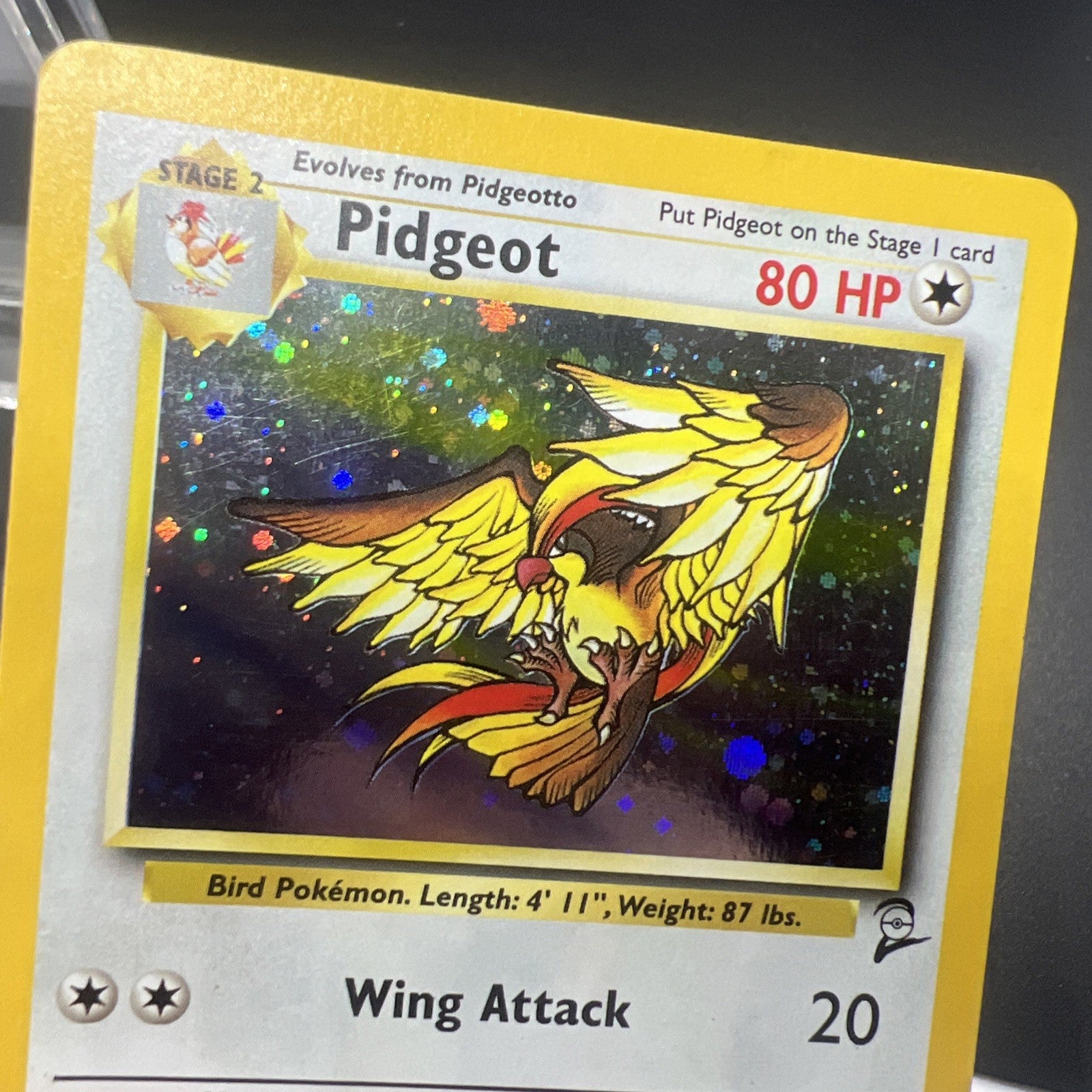 Pokemon Pidgeot 014/130 Base Set 2 Holo - LIGHT PLAY