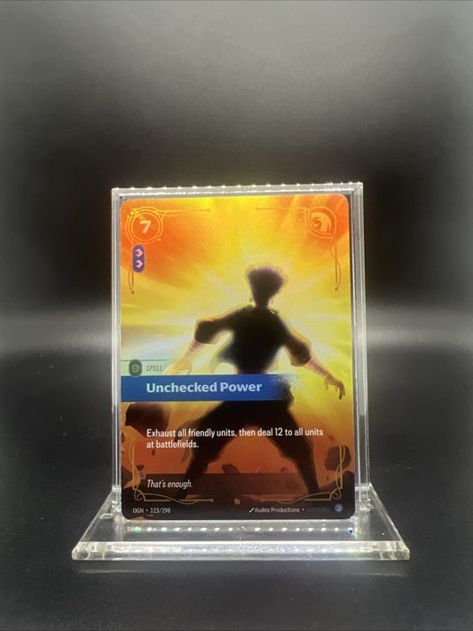 Riftbound Origins Unchecked Power Epic Foil 123/298 - NEAR MINT