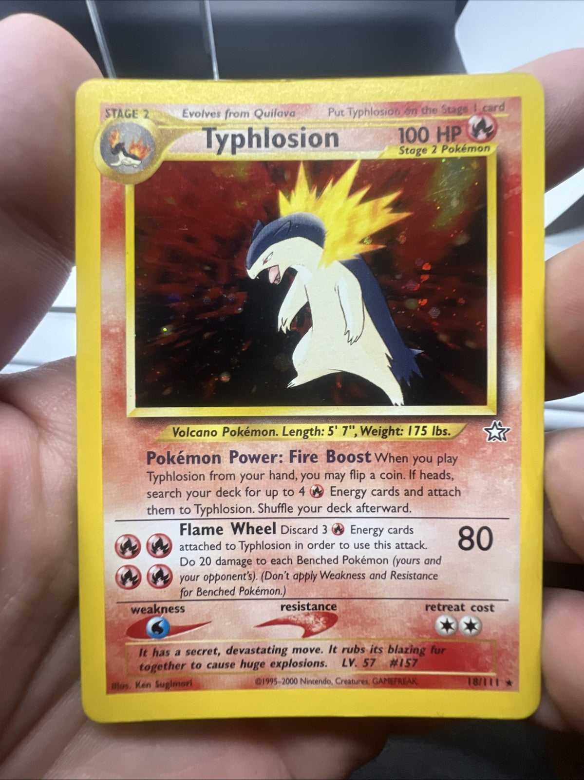 Pokemon Typhlosion 18/111 – Neo Genesis – Holo Rare – Moderate Play