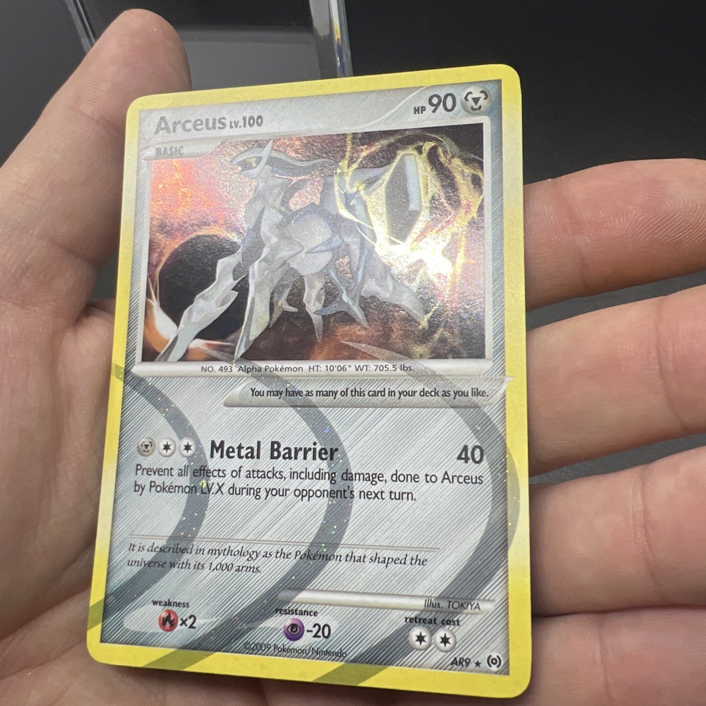 Pokemon Arceus AR9 Arceus Holo - LIGHT PLAY