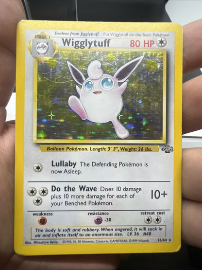 Pokemon Wigglytuff 16/64 – Jungle – Holo Rare – Heavy Play