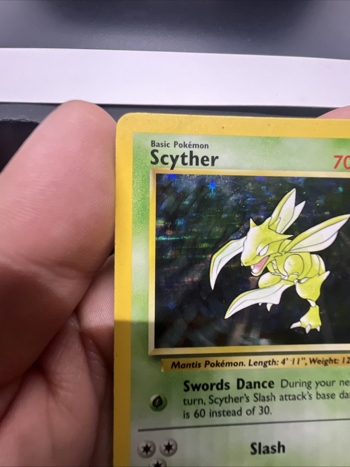Pokemon Scyther 10/64 Jungle Holo - HEAVY PLAY