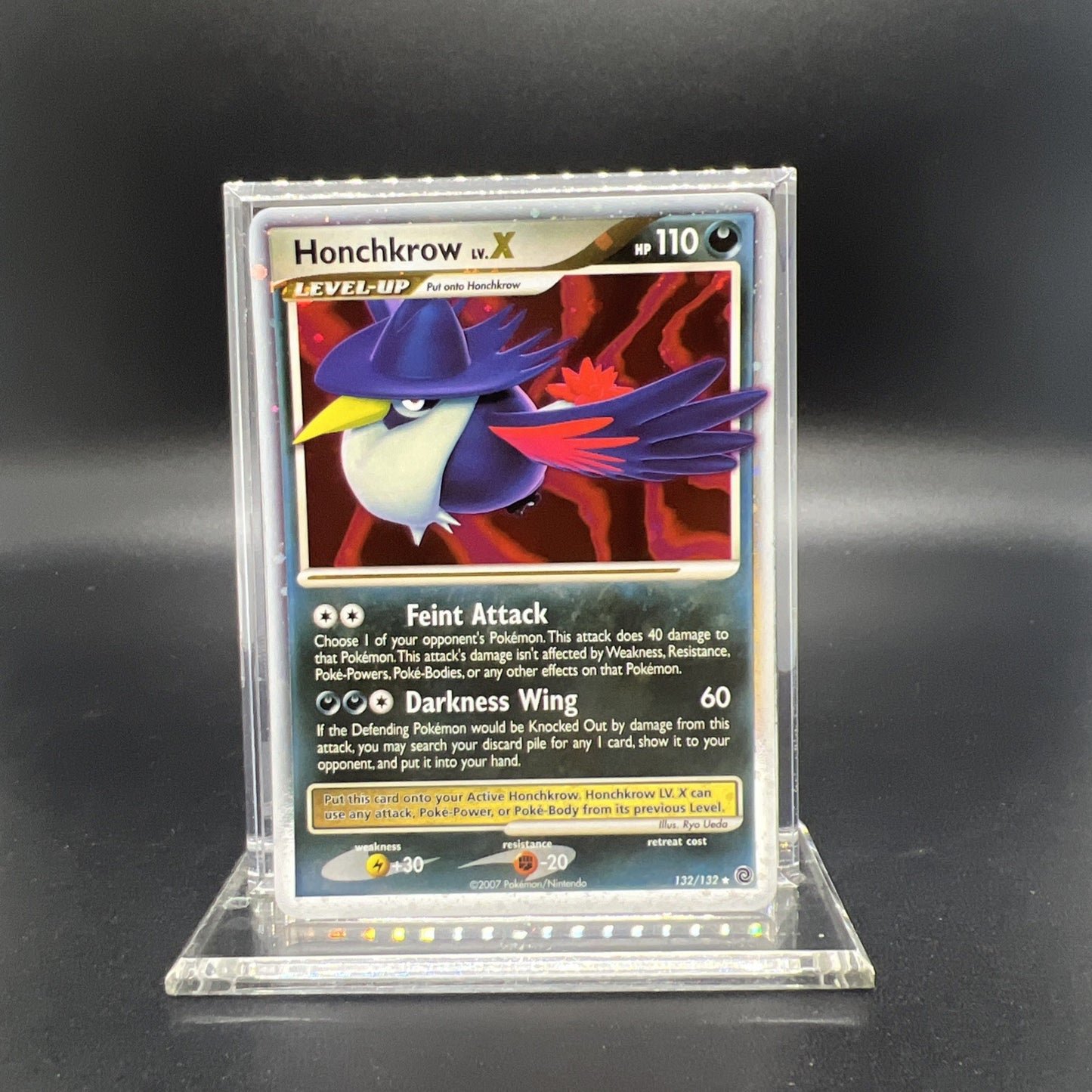 Pokemon Honchkrow LV.X 132/132 Secret Wonders Holo - LIGHT PLAY