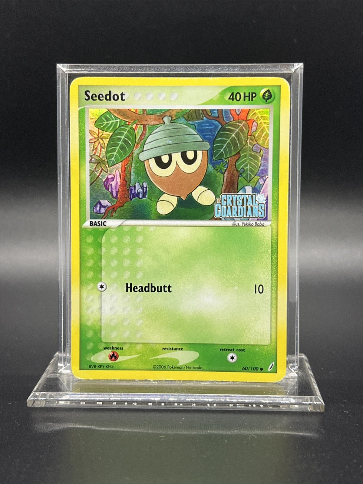 Seedot 60/100 Crystal Guardians Reverse Holo MOD PLAY Pokemon