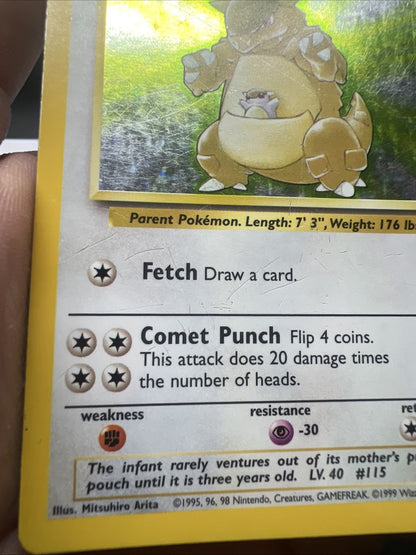 Pokemon Kangaskhan 05/64 – Jungle – Holo Rare – Heavy Play (C)