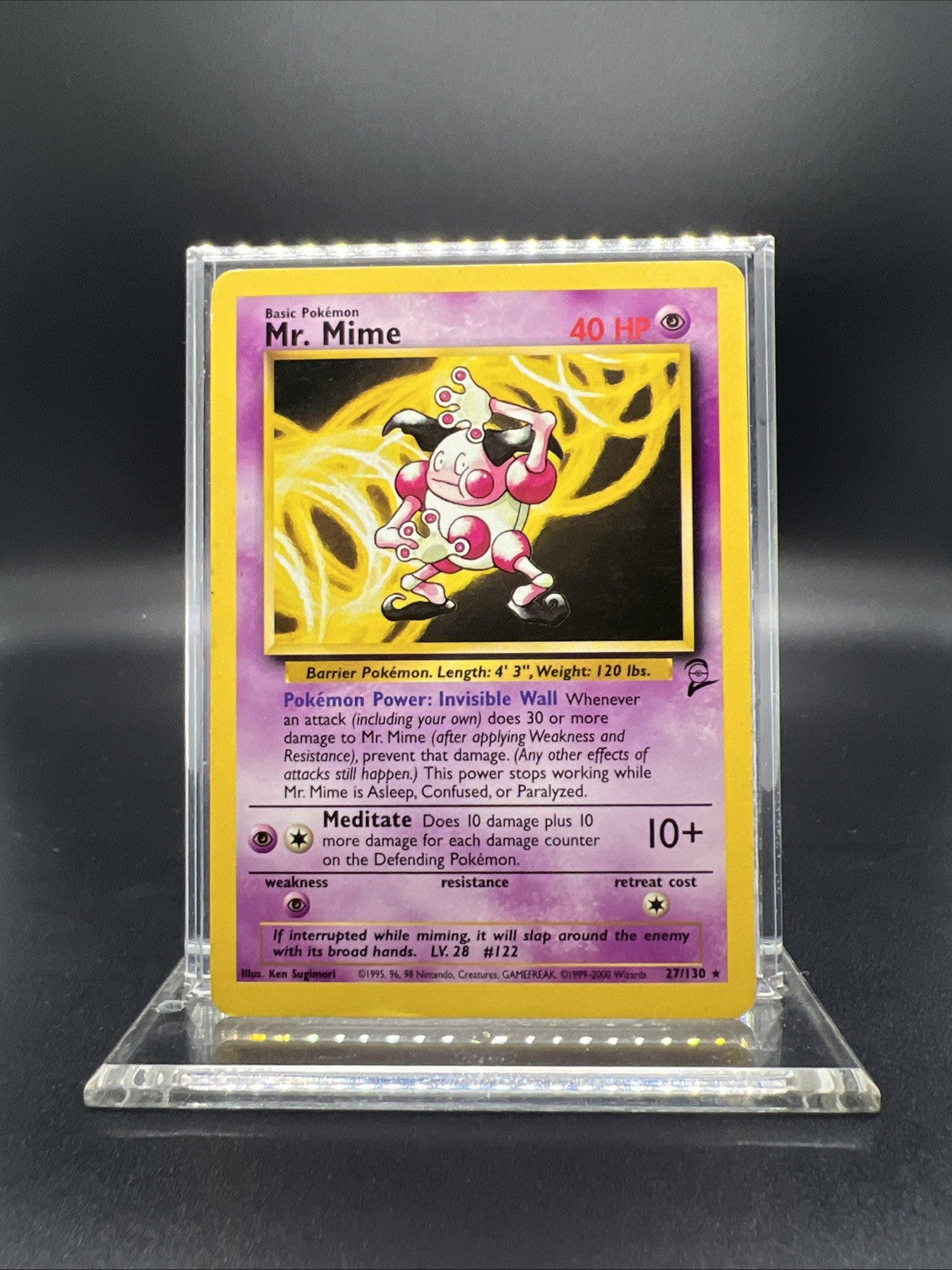 Pokemon Mr. Mime 027/130 Base Set 2 Rare - MOD PLAY