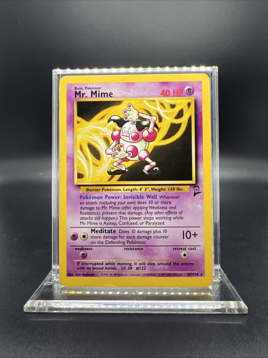 Pokemon Mr. Mime 027/130 Base Set 2 Rare - MOD PLAY