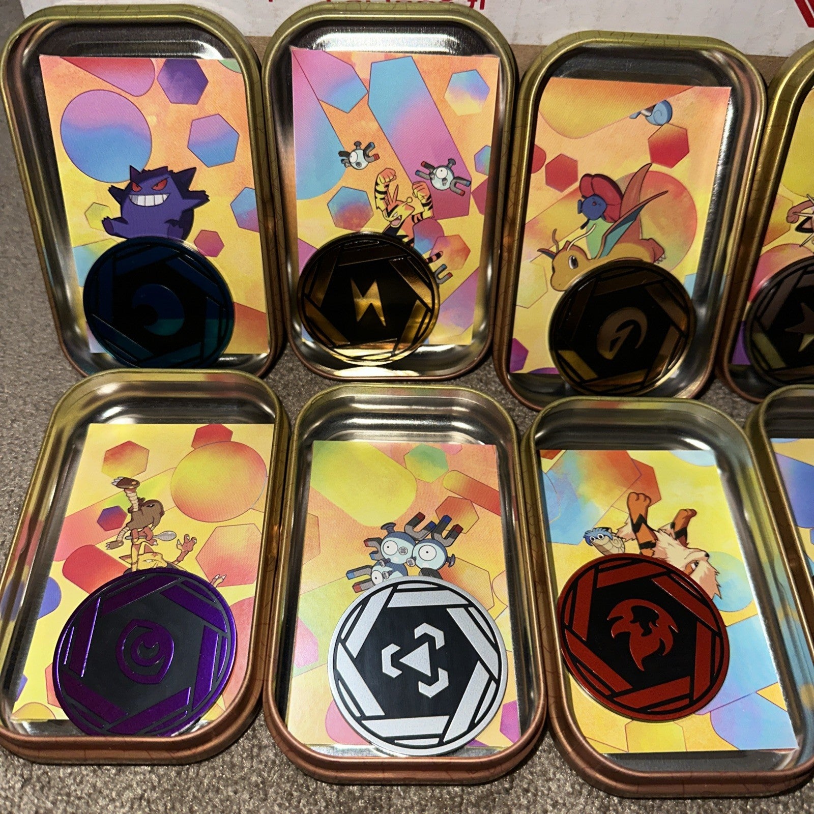 10x Pokemon TCG Scarlet & Violet 151 Mini-Tin set w/ Info Card & Coin NO PACKS