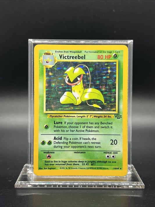 Pokemon Victreebel 14/64 – Jungle – Holo Rare – Heavy Play
