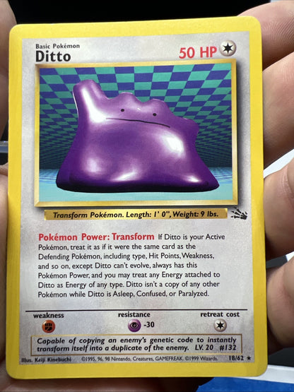 Pokemon Ditto 18/62 Fossil Rare - MOD PLAY