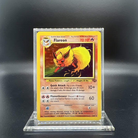 Pokemon Flareon 03/64 Jungle Holo - LIGHT PLAY