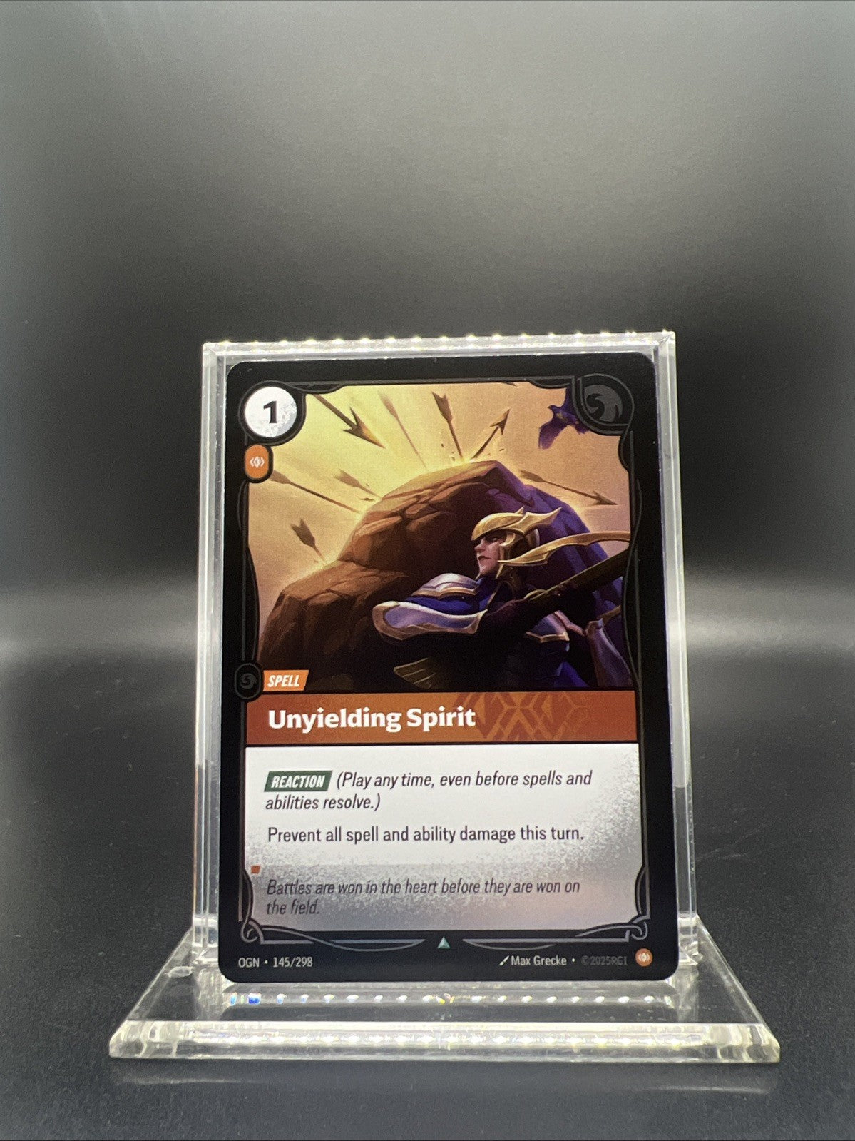 Riftbound Origins Unyielding Spirit Uncommon Foil 145/298 - NEAR MINT