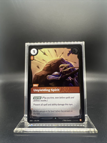 Riftbound Origins Unyielding Spirit Uncommon Foil 145/298 - NEAR MINT