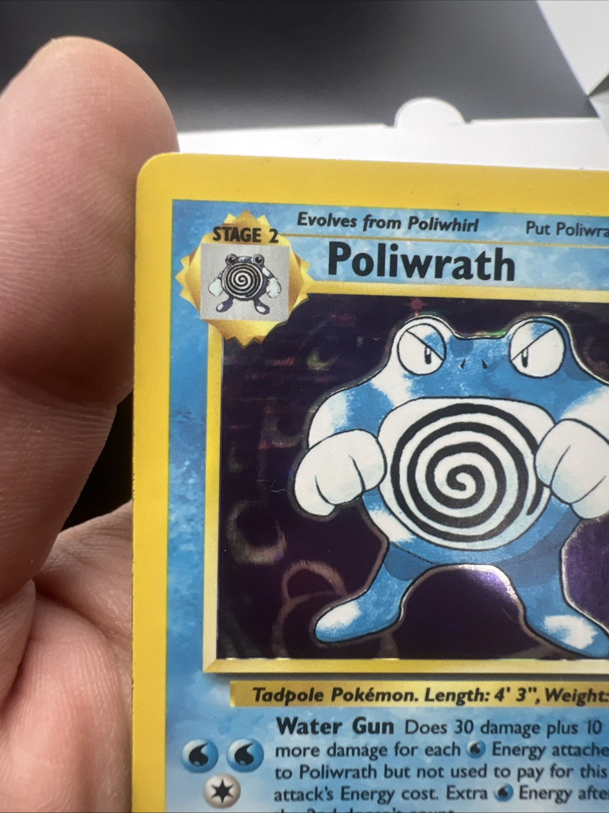 Pokemon Poliwrath Base Set 13/102 Holo - HEAVY PLAY (B)