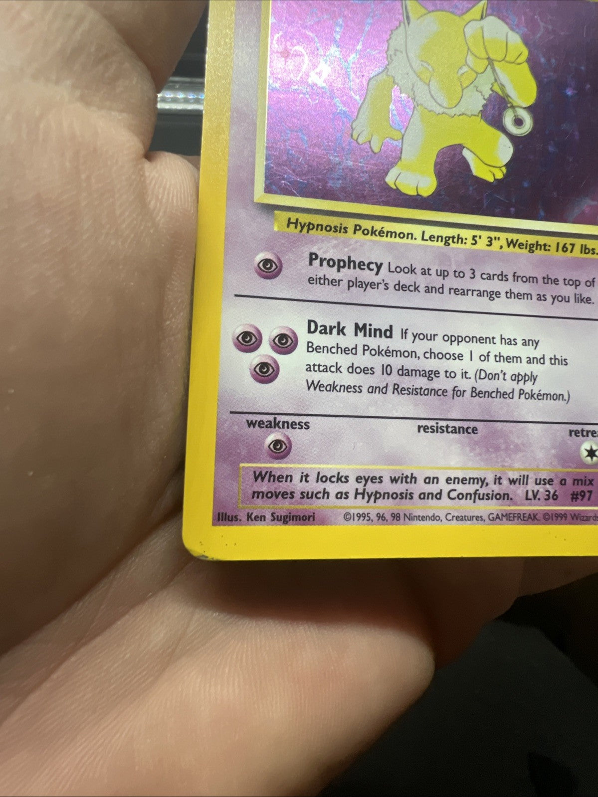 Pokemon Hypno 8/62 – Fossil – Holo Rare – Heavy Play