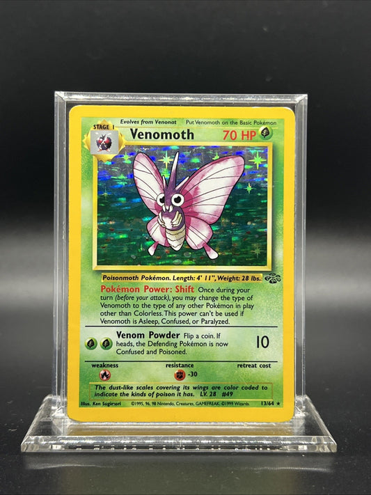 Pokemon Venomoth 13/64 Jungle Holo - HEAVY PLAY