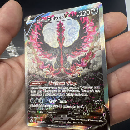 Galarian Moltres V (Alternate Full Art) 177/198 SWSH Chilling Reign - LIGHT PLAY