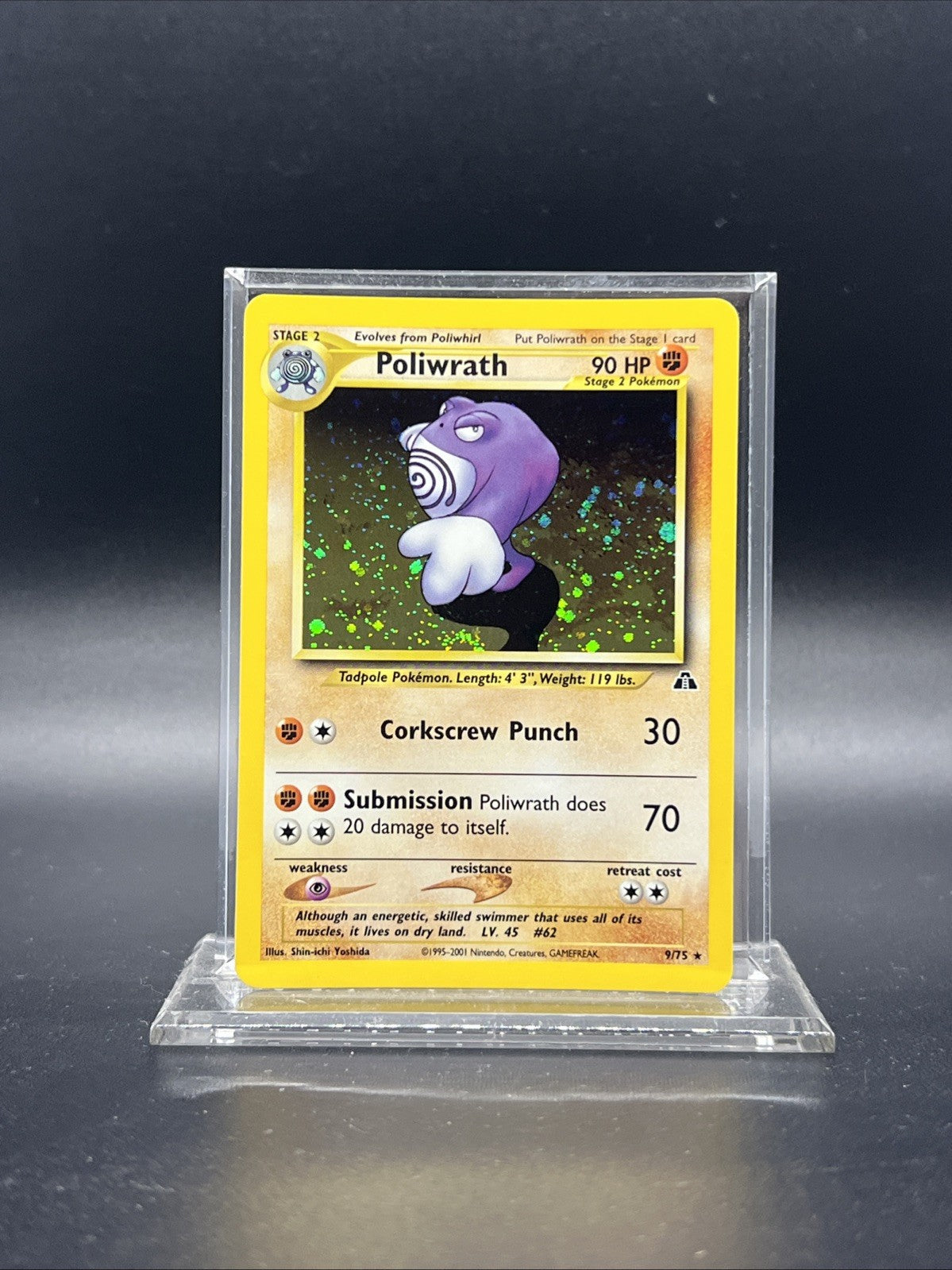 Poliwrath 9/75 Neo Discovery Holo - LIGHT PLAY - Pokemon