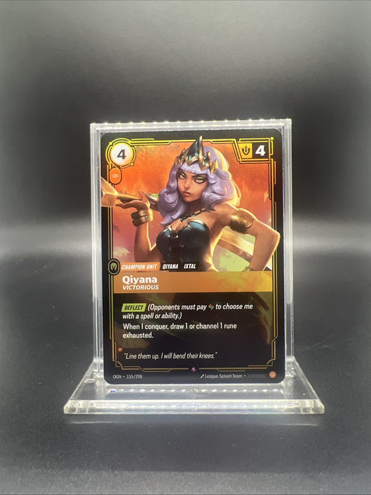Riftbound Origins Qiyana Victorious Rare Foil 155/298 - NEAR MINT