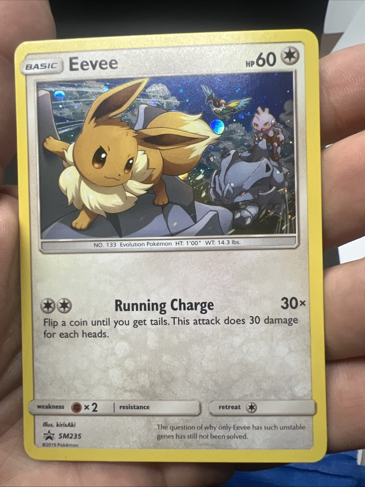 Pokemon Eevee SM235 Sun & Moon Promo Holo -LIGHT PLAY