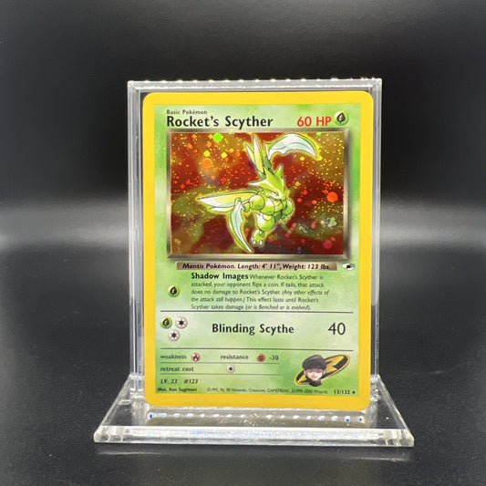Pokemon Rocket's Scyther 013/132 Gym Heroes Holo - LIGHT PLAY