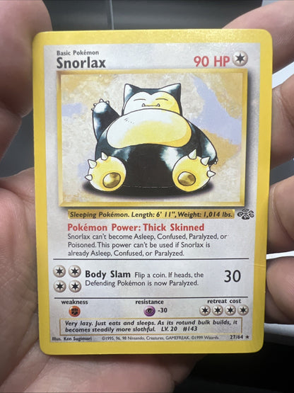 Pokemon Snorlax 27/64 – Jungle – Non Holo – Moderate Play