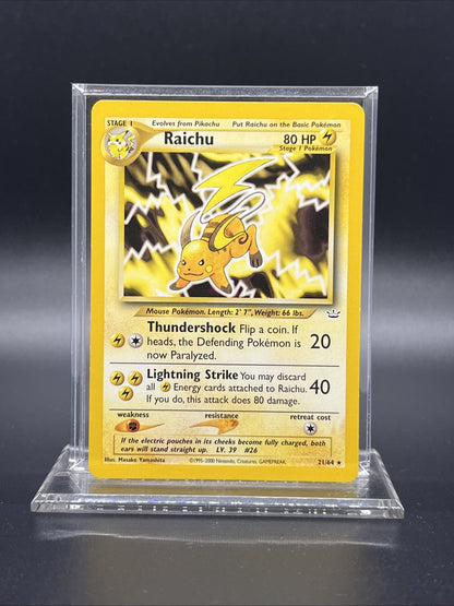 Raichu 21/64 Neo Revelation Non Holo MOD PLAY Pokemon (B)
