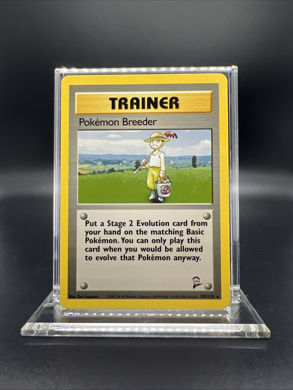 Pokemon Breeder 105/130 Base Set 2 Rare - MOD PLAY