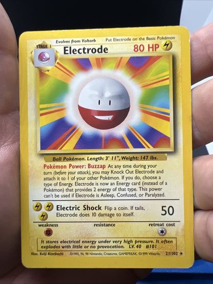 Pokemon Electrode 021/102 Base Set Rare - MOD PLAY
