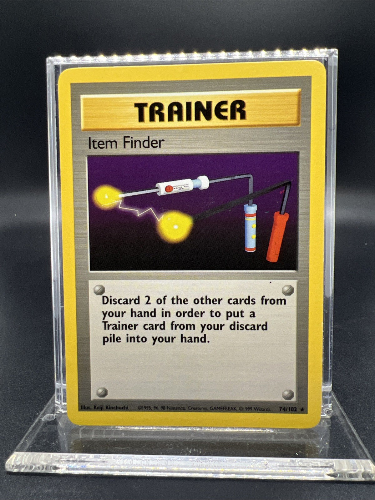 Pokemon Item Finder 074/102 Base Set Rare Non Holo - LIGHT PLAY