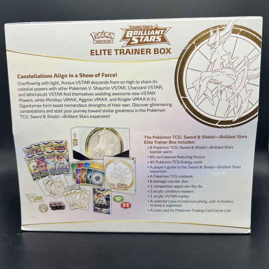 Pokemon Sword & Shield Brilliant Stars ETB Elite Trainer Box