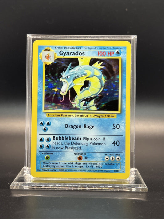 Gyarados 006/102 – Base Set – Holo Rare – Light Play (B) - Pokemon