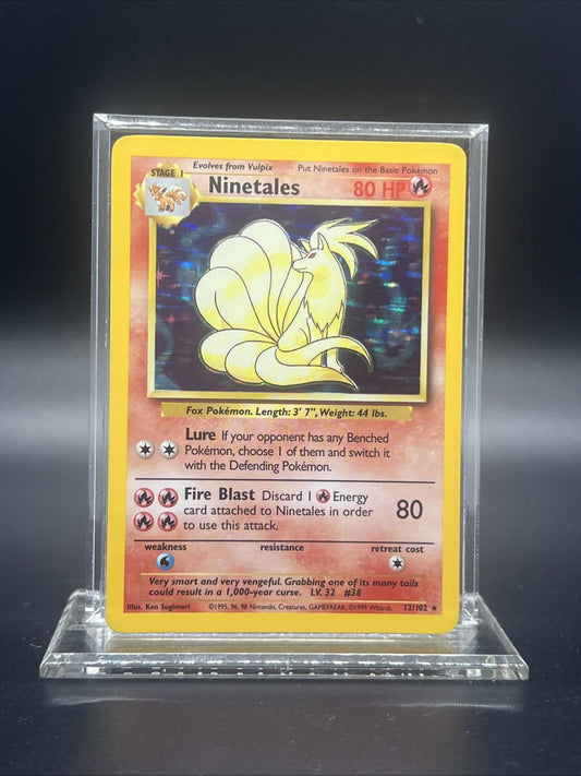 Pokemon Ninetales 012/102 Base Set Holo - MOD PLAY (C)