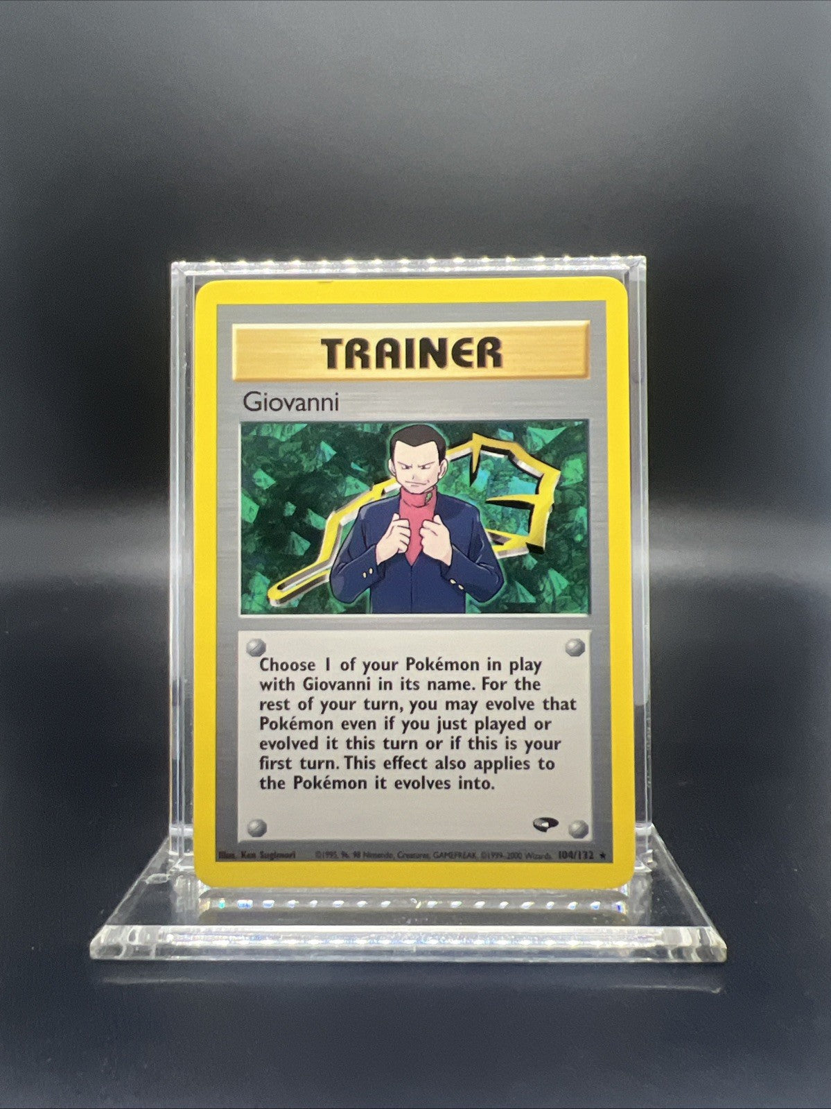 Pokemon Giovanni 104/132 Gym Challenge Rare - LIGHT PLAY