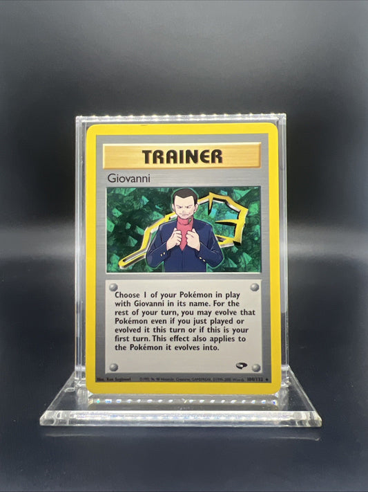 Pokemon Giovanni 104/132 Gym Challenge Rare - LIGHT PLAY
