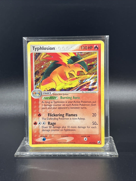 Pokemon Typhlosion 17/115 Unseen Forces Holo - HEAVY PLAY