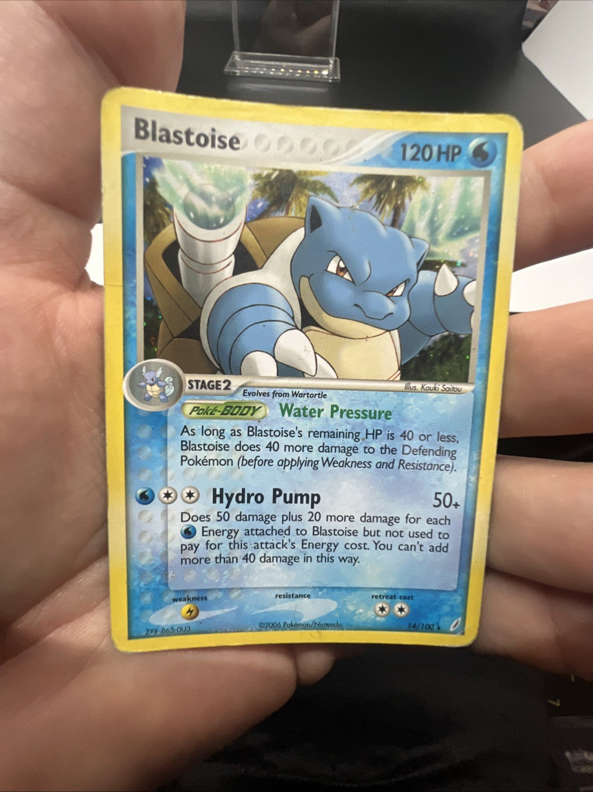 Pokemon Blastoise - (EX Crystal Guardians) 014/100 Holo - HEAVY PLAY