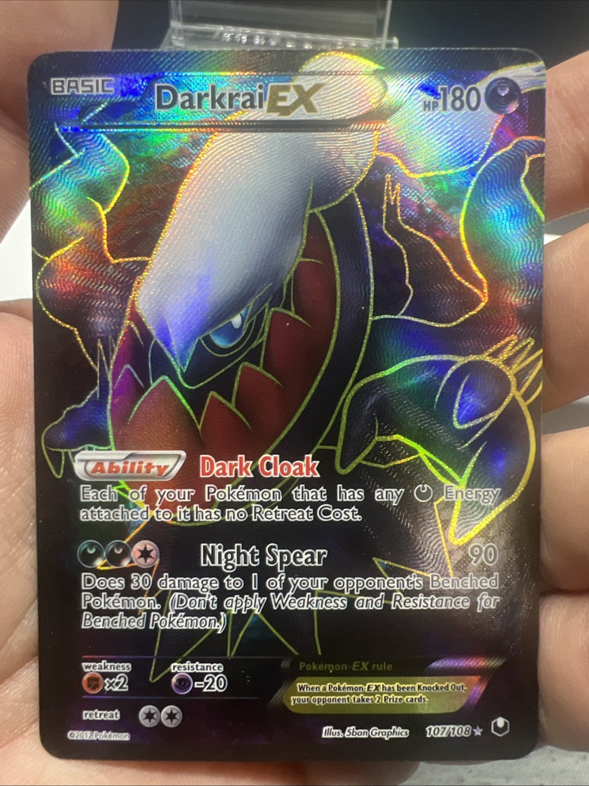 Pokemon Darkrai EX (107 Full Art) 107/108 Dark Explorers Holo - LIGHT PLAY