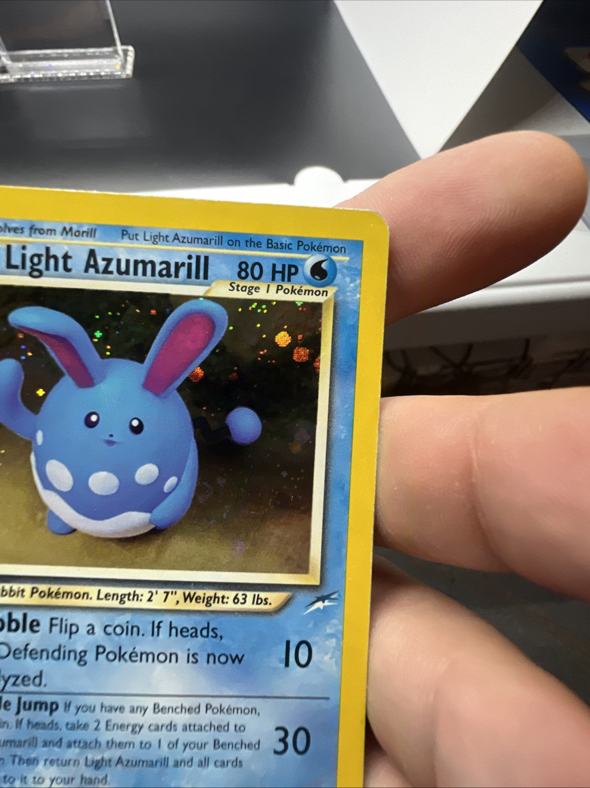 Pokemon Light Azumarill 13/105 – Neo Destiny – Holo Rare – Heavy Play (A)