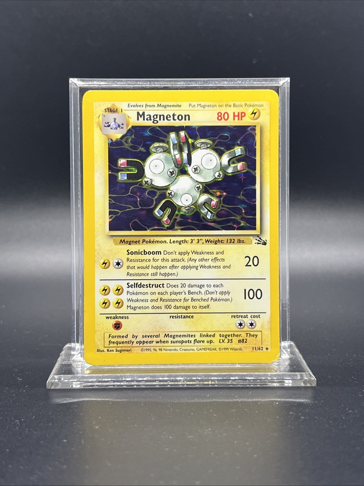 Pokemon Magneton 11/62 – Fossil – Holo Rare – Heavy Play (B)