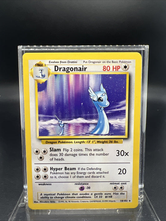 Pokemon Dragonair 018/102 Base Set Rare Non Holo - MOD PLAY