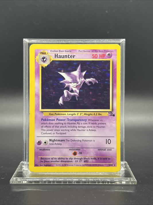 Pokemon Haunter 6/62 – Fossil – Holo Rare – Heavy Play